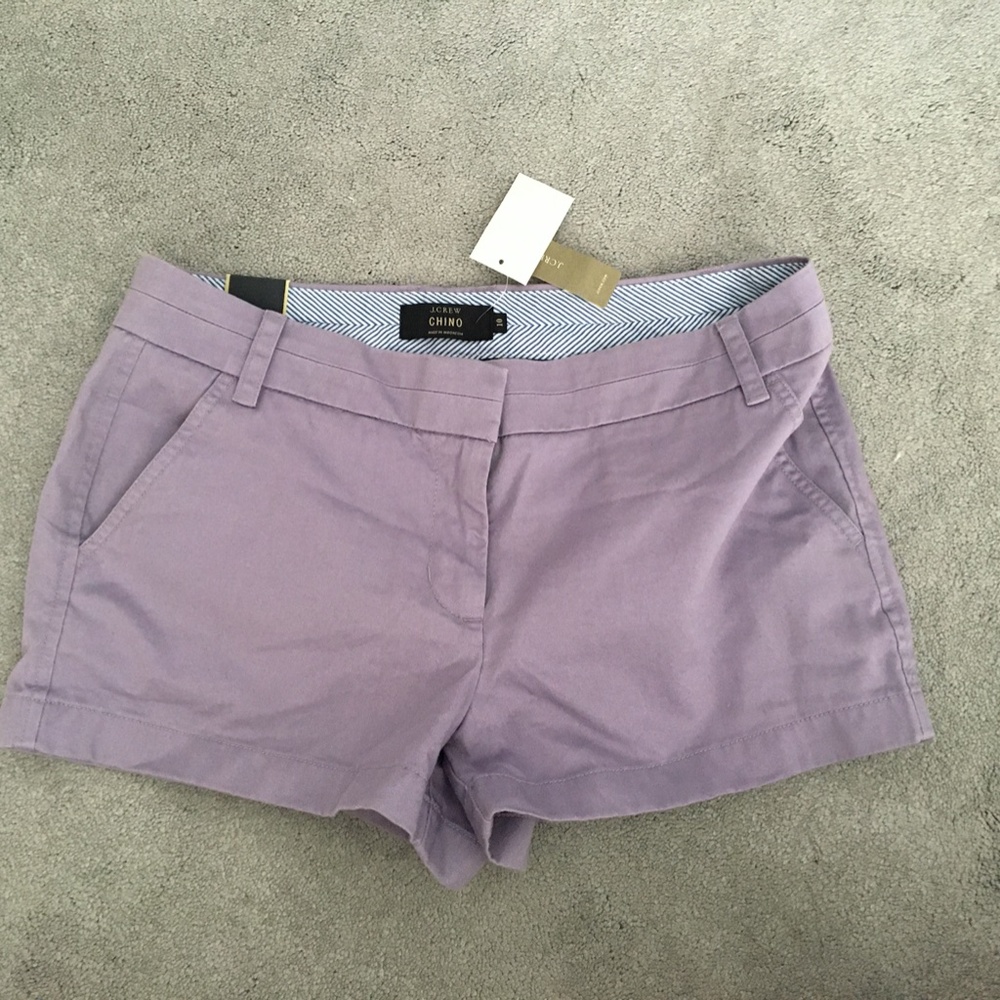 J. Crew purple 3" chino shorts